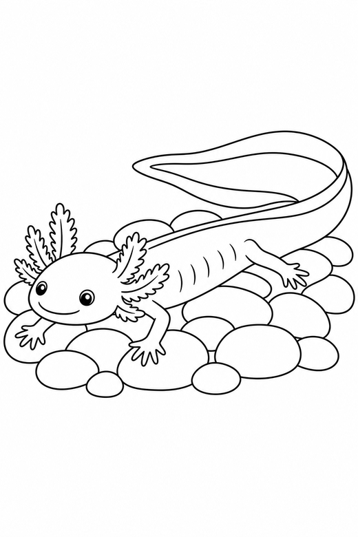 Axolotl Coloring Pages - free printable coloring pages