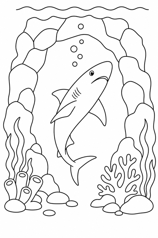 Shark Coloring Pages - free printable coloring pages